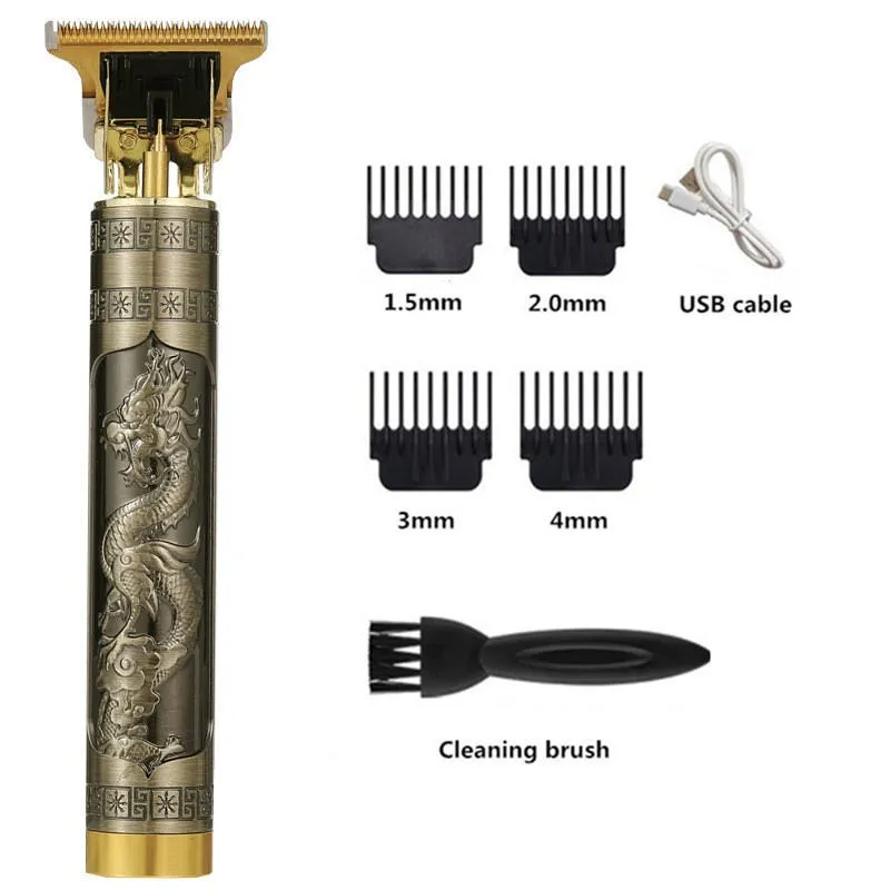 T9 Cordless Hair & Beard Trimmer, Metal Body, USB Rechargeable
