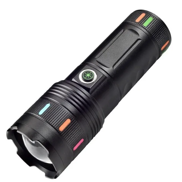 Rechargeable Aluminium LED Flashlight with Zoom, Type-C Charging