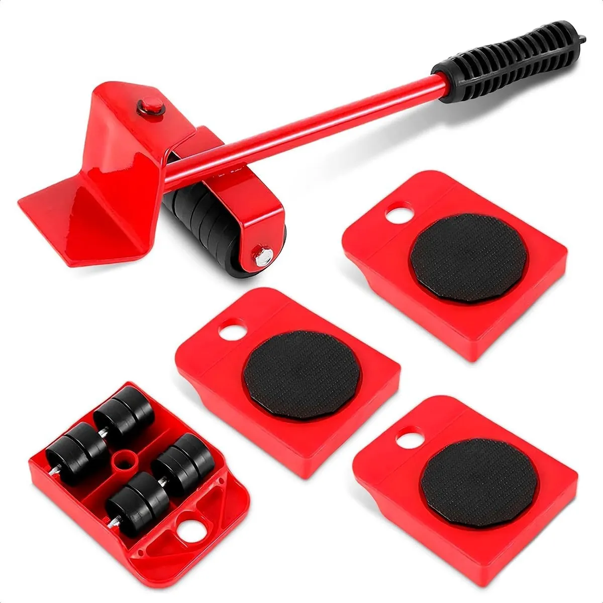 Furniture Mover Set with Lifter Bar and 4 Wheeled Sliders