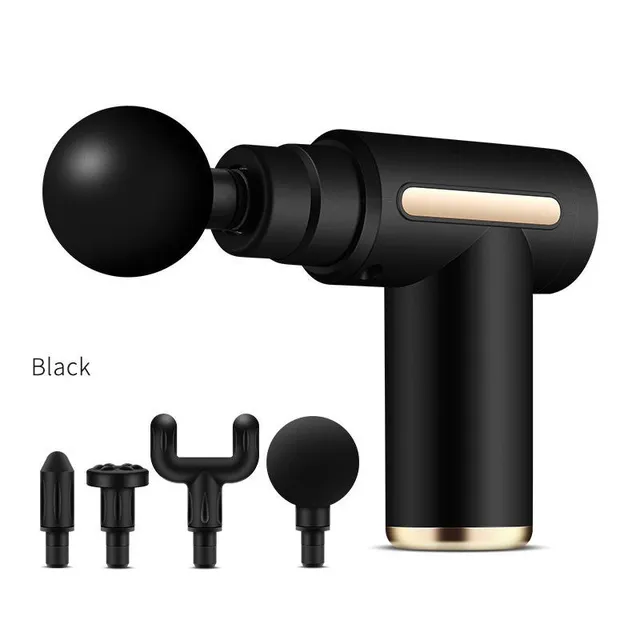 Mini Massage Gun with 6 Speeds and 4 Heads, Rechargeable