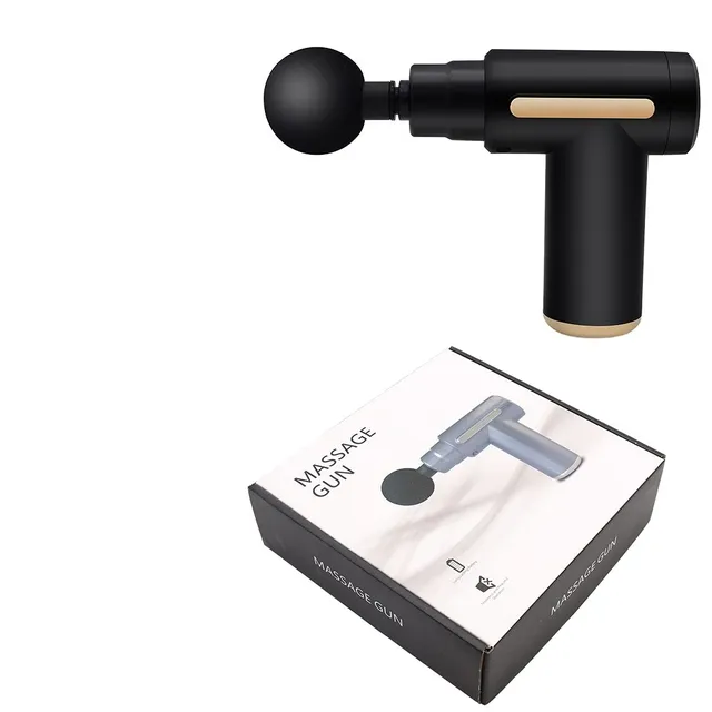Mini Massage Gun with Brushless Motor, 6 Speeds, 4 Heads