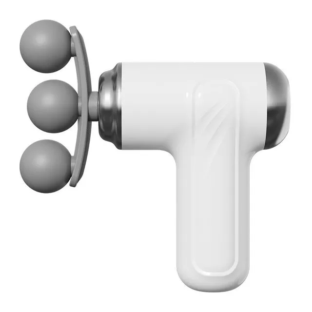 3-Ball Mini Massage Gun, 1200mAh Rechargeable, with Extra Heads